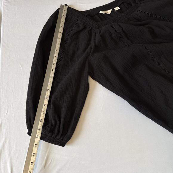 Caffe Marrakesh NWT Square Neck Popover Cotton Gauze Top Women's L Whimsigoth - Picture 10 of 11